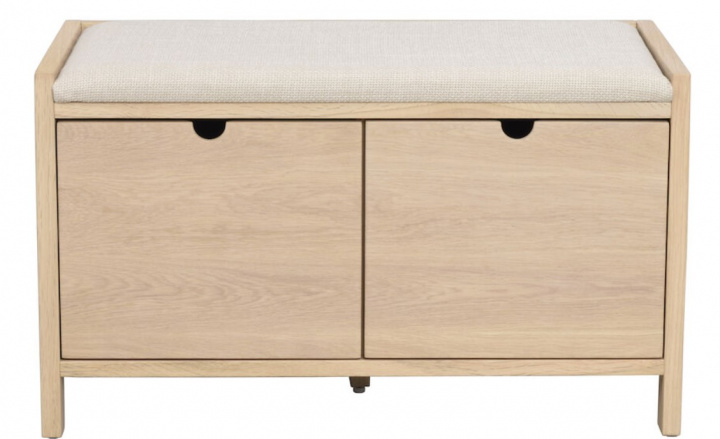 Banco de entrada \'Hillmond\' 80cm - Roble claro en el grupo Muebles / Estantes y almacenamiento / Percheros y zapateros con Reforma (121052)