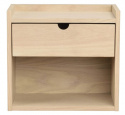 Mesita de noche/Estante de pared \'Hillmond\' - Roble claro
