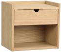 Mesita de noche/Estante de pared \'Hillmond\' - Roble