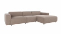 Sof&aacute; de 4 plazas \'Willard\' con chaise longue H - Beige