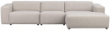 Sofá de 4 plazas \'Willard\' chaise longue H - Beige claro