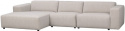 Sofá de 4 plazas \'Willard\' chaise longue V - Beige claro