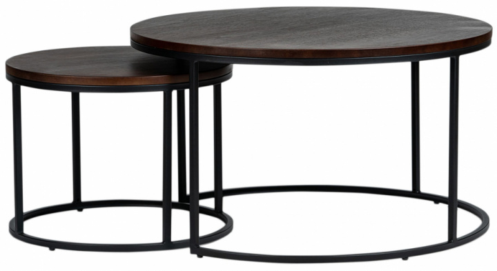 Mesa de centro \'Prime\' L 2 partes - Nogal en el grupo Muebles / Mesas / Mesa de café con Reforma (1310-L-S)