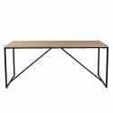 Mesa de comedor \'Vega\' 180x90cm - Natural/Negro