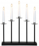 Candelabro de adviento \'Greta\' - Negro/Plata