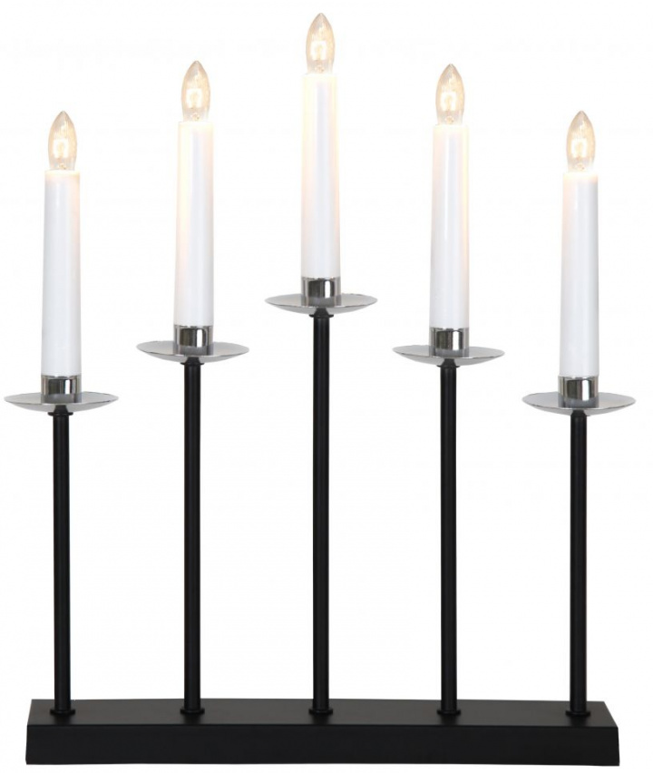 Candelabro de adviento \'Greta\' - Negro/Plata en el grupo Iluminación / Lámparas / Iluminación navideña con Reforma (138-27)