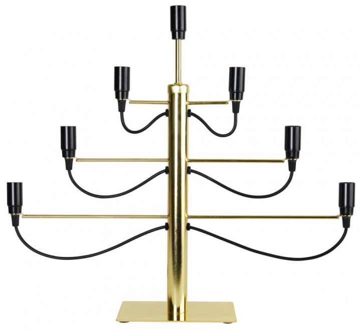 Candelabro de Adviento \'Milano\' - Negro/Dorado en el grupo Iluminación / Lámparas / Iluminación navideña con Reforma (142-10)