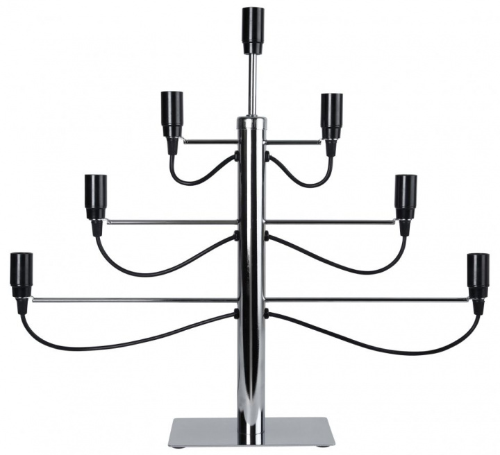 Candelabro de Adviento \'Milano\' - Negro/Plata en el grupo Iluminación / Lámparas / Iluminación navideña con Reforma (142-14)