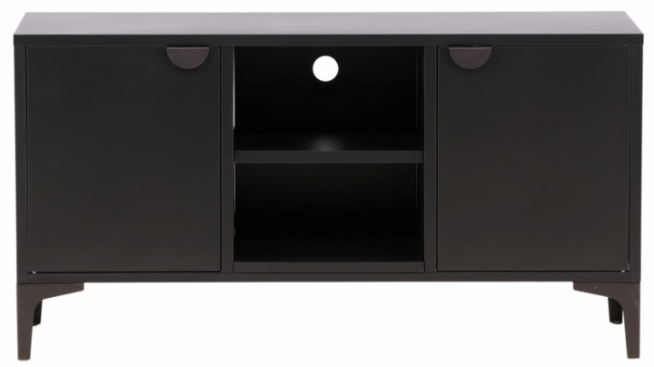 Mesa de TV \'Kristianstad\' - Negra en el grupo Muebles / Estantes y almacenamiento / Mesas de TV con Reforma (15618-208)