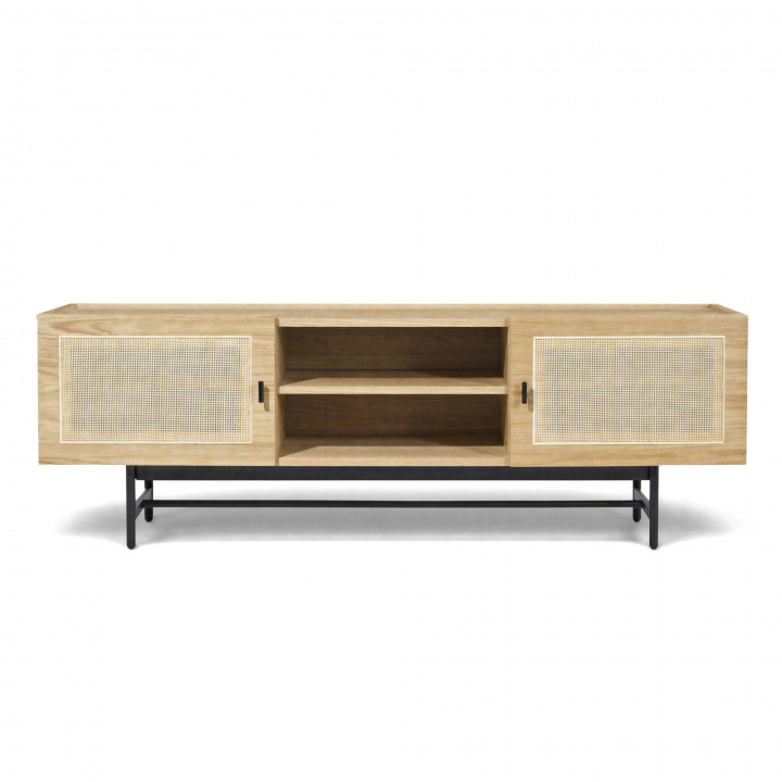Mueble de TV \'Stil\' - Natural/Negro en el grupo Muebles / Estantes y almacenamiento / Mesas de TV con Reforma (19023-C)