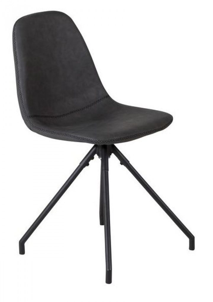 Silla \'Eidsberg\' - Cuero oscuro en el grupo Muebles / Muebles para sentarse / Sillas con Reforma (19146-488)