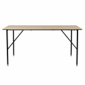 Mesa de comedor \'Hornstull\' 160x90cm - Roble/Negro