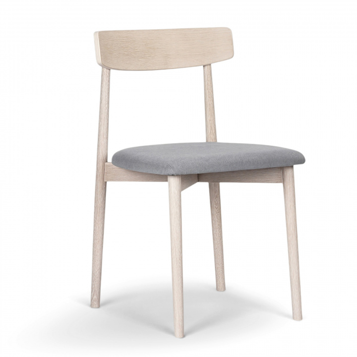 Silla \'Ystad\' - Roble blanco/Gris en el grupo Muebles / Muebles para sentarse / Sillas con Reforma (19791-white-oak-grey)
