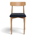 Silla \'Ystad\' - Natural/Negro