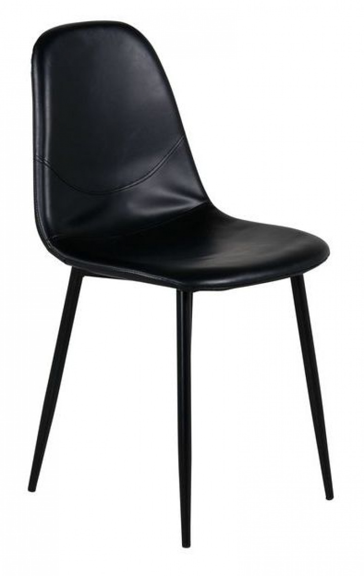 Silla \'Eidsberg\' - Cuero negro en el grupo Muebles / Muebles para sentarse / Sillas con Reforma (19902-458)