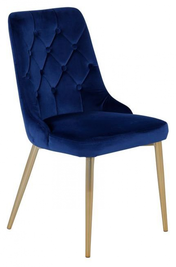 Silla \'Elverum Deluxe\' - Azul/Latón en el grupo Muebles / Muebles para sentarse / Sillas con Reforma (19935-767)