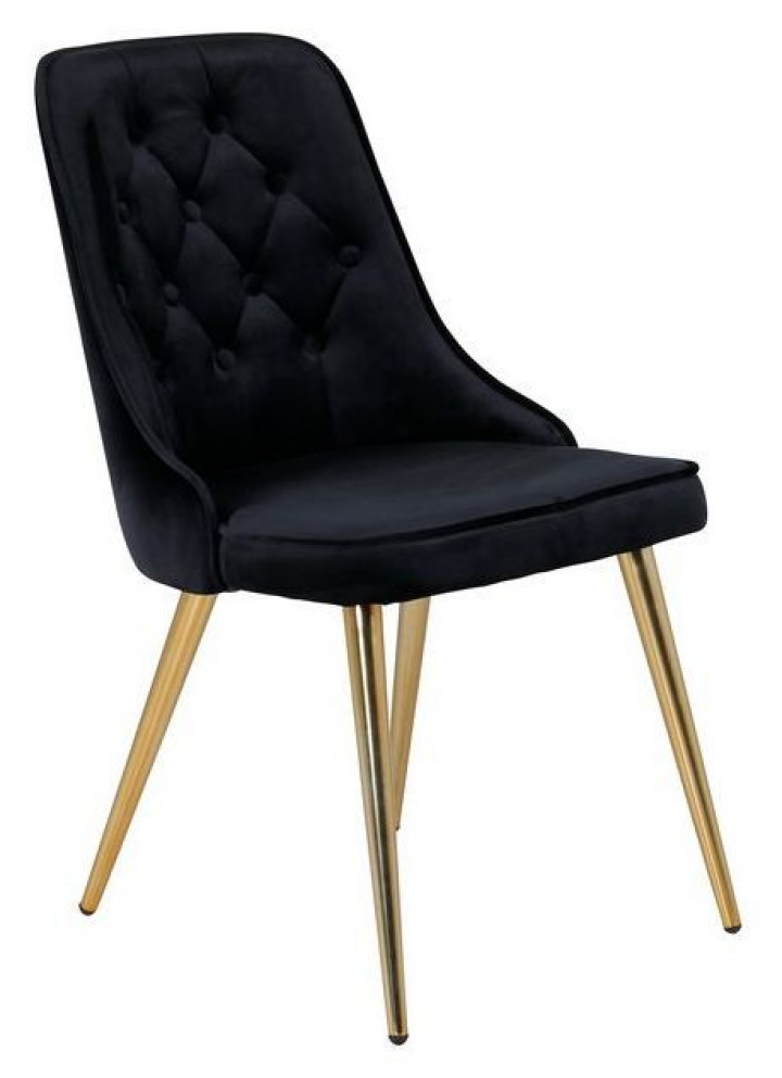 Silla \'Elverum Deluxe\' - Negro/Latón en el grupo Muebles / Muebles para sentarse / Sillas con Reforma (19935-768)