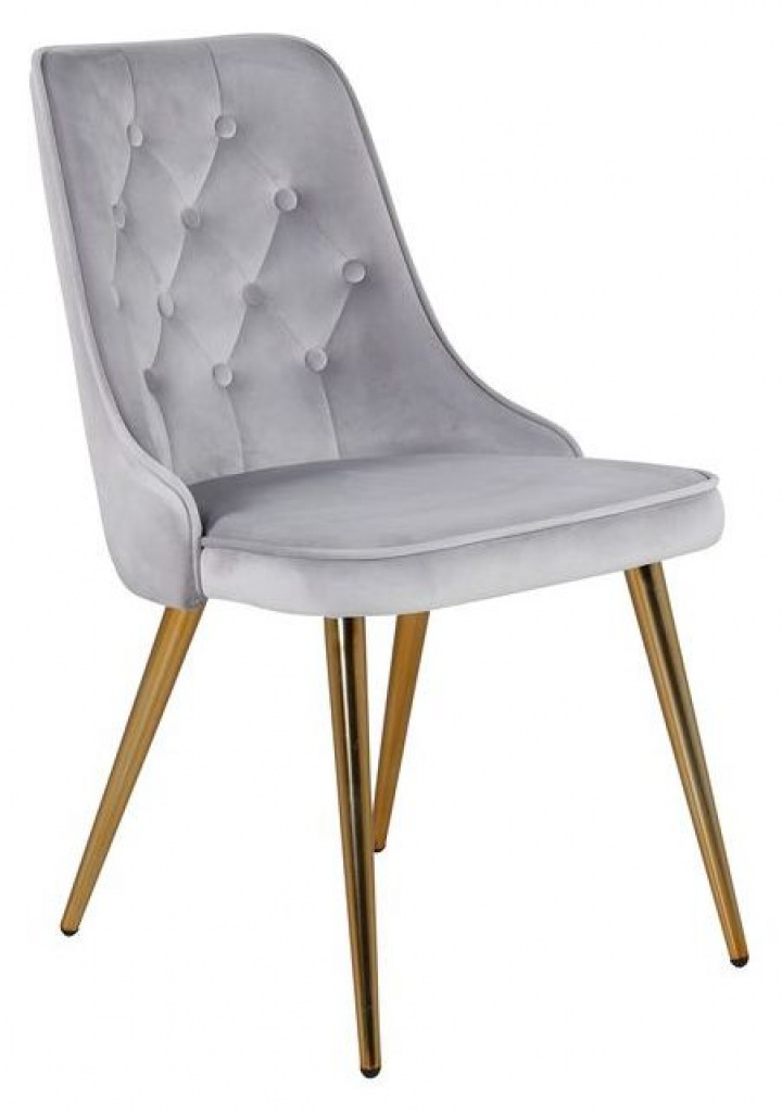 Silla \'Elverum Deluxe\' - Gris/Latón en el grupo Muebles / Muebles para sentarse / Sillas con Reforma (19935-785)