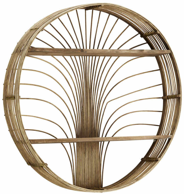 Estante de pared circular \'Bamboo\' - Ratán en el grupo Muebles / Estantes y almacenamiento / Estantes de pared con Reforma (19Y1077)