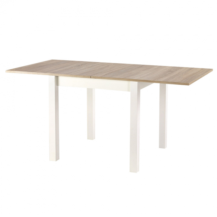 Mesa de comedor \'Evita\' 80-160x80cm - Blanco/Roble en el grupo Muebles / Mesas con Reforma (2010001151357)