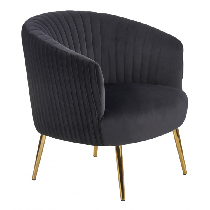 Sillón \'Terciopelo Negro\' - Negro en el grupo Muebles / Muebles para sentarse / Sillones con Reforma (2010001176503)