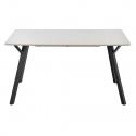 Mesa de comedor \'Barlog\' 140x80cm - Gris/Negro