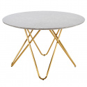 Mesa de comedor \'Bonello\' Redonda 120cm - Oro/Gris