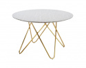 Mesa de comedor \'Bonello\' Redonda 120cm - Oro/Gris
