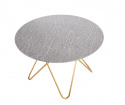 Mesa de comedor \'Bonello\' Redonda 120cm - Oro/Gris