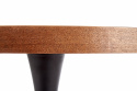 Mesa de comedor \'Carmelo\' Redonda 110cm - Madera/Negro 
