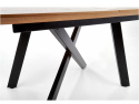 Mesa de comedor \'Capital\' 160-200x90cm - Negro/ROBLE