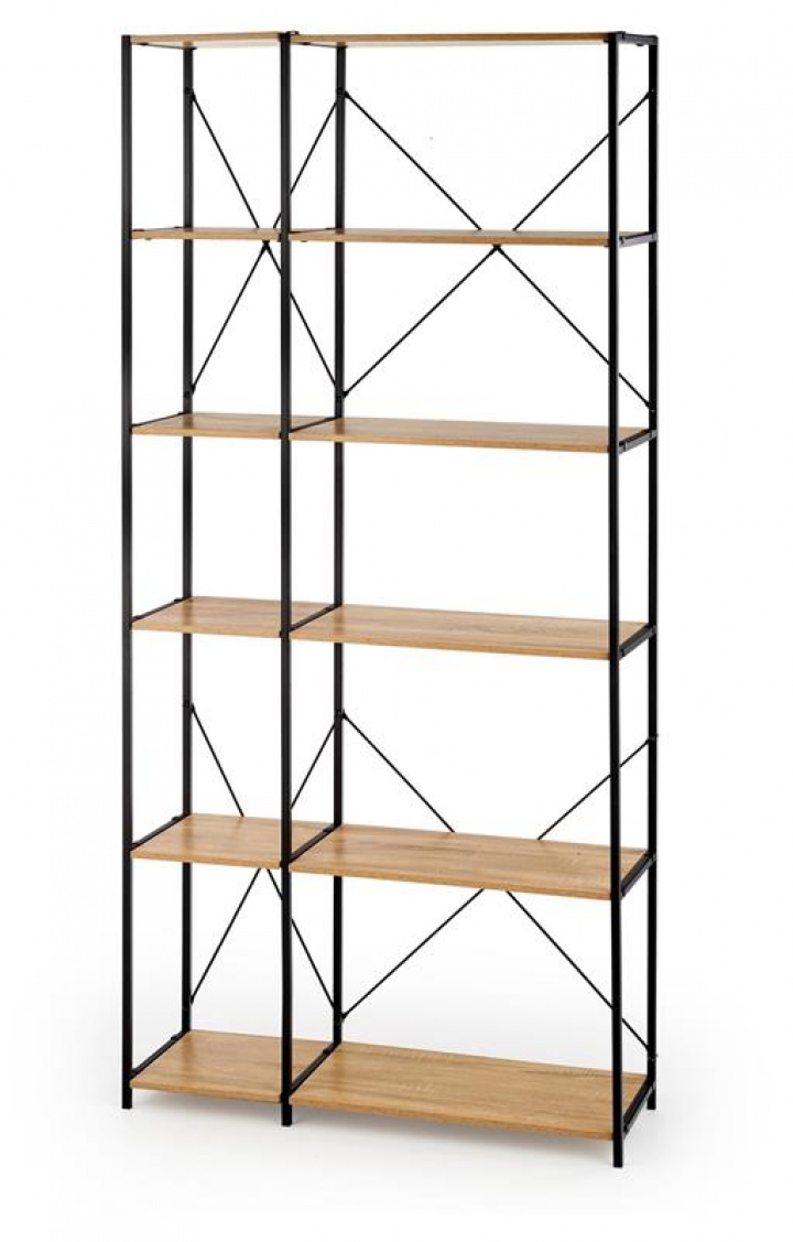 Estantería \'Matera\' - Roble/Negro en el grupo Muebles / Estantes y almacenamiento / Estanterías con Reforma (2010001179283)