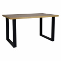 Mesa de comedor \'Radus\' 140x85cm - Roble/Negro