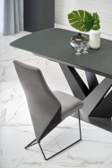 Mesa de comedor \'Patrizio\' 160-200cm - Gris/negro