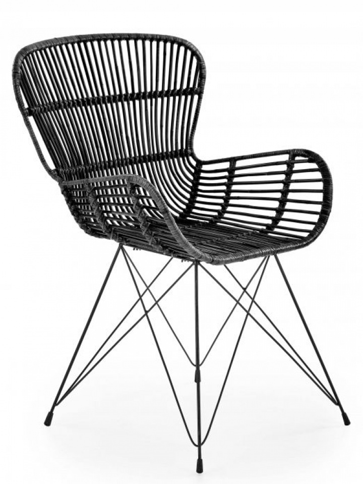 Silla de jardín \'Solis\' - Ratán negro en el grupo Muebles / Muebles de exterior / Sillas de exterior con Reforma (2010001190752)