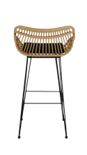Taburete \'Parga\' - Natural / Negro