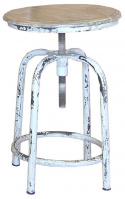 Taburete giratorio Vintage - Blanco