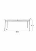 Mesa de comedor \'Glimpse\' - 180-240x90cm