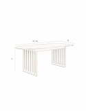 Mesa extensible \'Barlet\' 200-240x90cm - Nogal