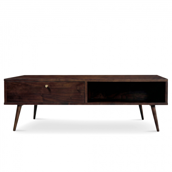 Mesa de centro \'Prime\' - Nogal/Lat&oacute;n en el grupo Muebles / Mesas / Mesa de café con Reforma (2102)