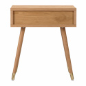Mesita de noche \'Prime\' - Roble/Latón