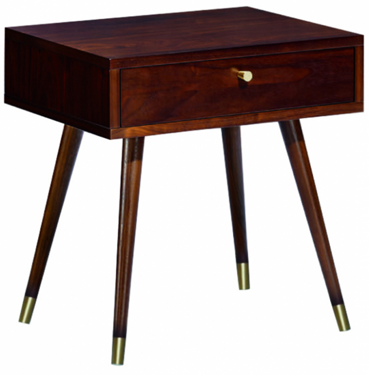 Mesita de noche \'Prime\' - Nogal/Latón en el grupo Muebles / Mesas / Mesas de noche con Reforma (2106)