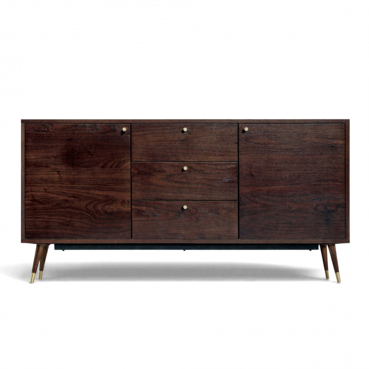 Mueble de TV/Cómoda \'Prime\' - Nogal/Latón en el grupo Muebles / Estantes y almacenamiento / Mesas de TV con Reforma (2107)