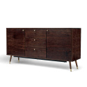 Mueble de TV/Cómoda \'Prime\' - Nogal/Latón