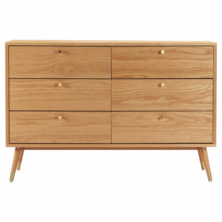 Cómoda \'Prime\' 6 cajones - Roble en el grupo Muebles / Estantes y almacenamiento / Cómodas con Reforma (2108-oak)