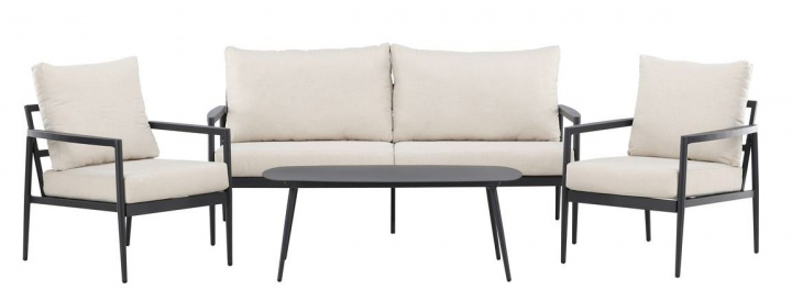 Conjunto de salón \'Pozzallo\' - Negro en el grupo Muebles / Muebles de exterior / Grupos de exterior con Reforma (2140-000)