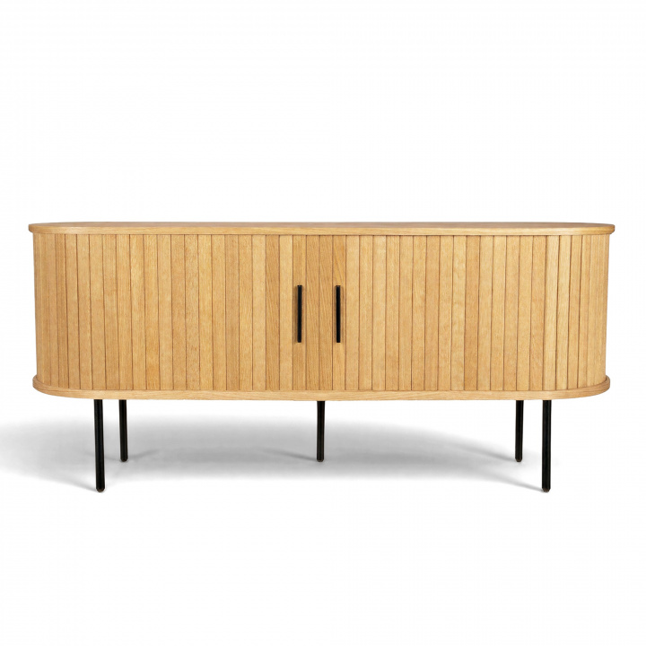 Banco de TV \'Holmvik\' - Natural/Negro en el grupo CAMPAÑA / Muebles / Estantes y Almacenamiento con Reforma (2251-natur-svart)