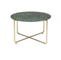 Mesa de café \'Timpa\' Redonda 70cm - Mármol verde/Oro