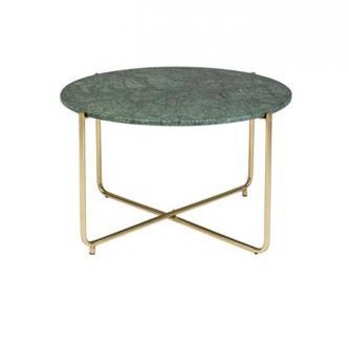 Mesa de café \'Timpa\' Redonda 70cm - Mármol verde/Oro en el grupo Muebles / Mesas con Reforma (2300232)