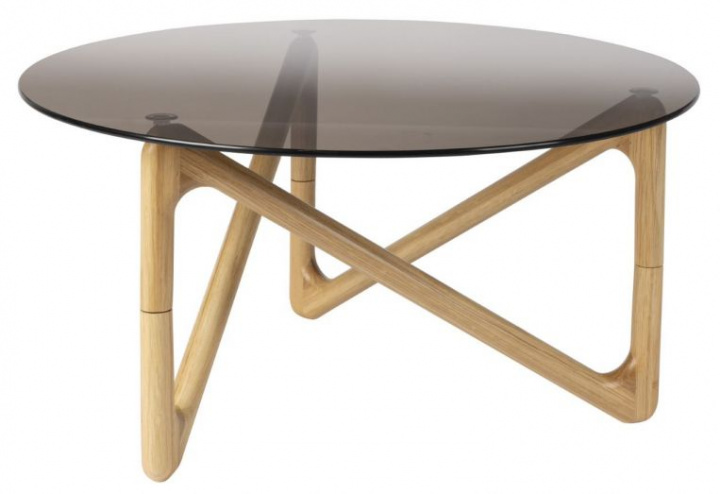 Mesa de centro \'Naia\' Redonda 80cm - Natural/Vidrio en el grupo Muebles / Mesas / Mesa de café con Reforma (2300327)